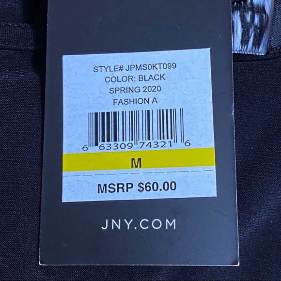 JONES NEW YORK Signature NWT crossover front v-neck roll up tab sleeve top M - Picture 7 of 8